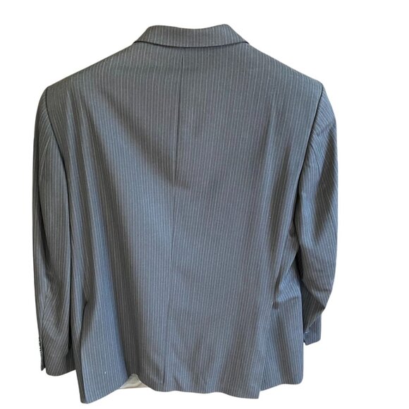 Oscar De La Renta Mens Suit Blazer Jacket Size 40S Wool Pinstripe Three-Button - Picture 2 of 16